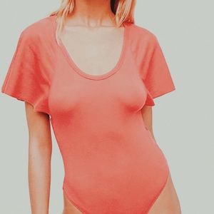 Free People Intimately Puff Sleeve Bodysuit